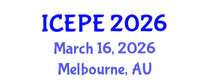 International Conference on Electrical and Power Engineering (ICEPE) March 16, 2026 - Melbourne, Australia