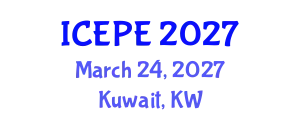 International Conference on Electrical and Power Engineering (ICEPE) March 24, 2027 - Kuwait, Kuwait