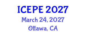 International Conference on Electrical and Power Engineering (ICEPE) March 24, 2027 - Ottawa, Canada