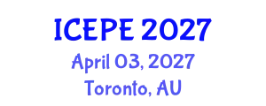 International Conference on Electrical and Power Engineering (ICEPE) April 03, 2027 - Toronto, Australia