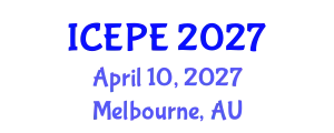 International Conference on Electrical and Power Engineering (ICEPE) April 10, 2027 - Melbourne, Australia