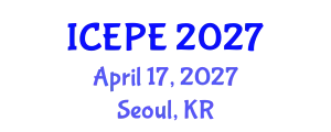 International Conference on Electrical and Power Engineering (ICEPE) April 17, 2027 - Seoul, Republic of Korea