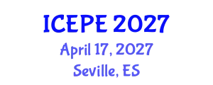 International Conference on Electrical and Power Engineering (ICEPE) April 17, 2027 - Seville, Spain
