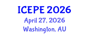 International Conference on Electrical and Power Engineering (ICEPE) April 27, 2026 - Washington, Australia