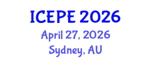 International Conference on Electrical and Power Engineering (ICEPE) April 27, 2026 - Sydney, Australia