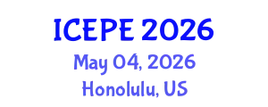 International Conference on Electrical and Power Engineering (ICEPE) May 04, 2026 - Honolulu, United States