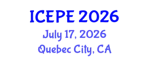 International Conference on Electrical and Power Engineering (ICEPE) July 17, 2026 - Quebec City, Canada