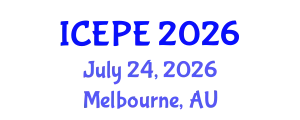 International Conference on Electrical and Power Engineering (ICEPE) July 24, 2026 - Melbourne, Australia