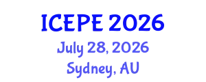 International Conference on Electrical and Power Engineering (ICEPE) July 28, 2026 - Sydney, Australia