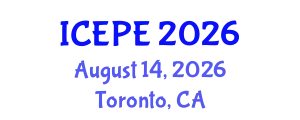 International Conference on Electrical and Power Engineering (ICEPE) August 14, 2026 - Toronto, Canada