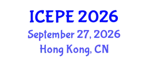International Conference on Electrical and Power Engineering (ICEPE) September 27, 2026 - Hong Kong, China