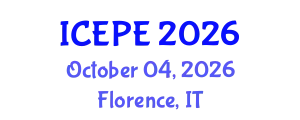 International Conference on Electrical and Power Engineering (ICEPE) October 04, 2026 - Florence, Italy