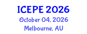 International Conference on Electrical and Power Engineering (ICEPE) October 04, 2026 - Melbourne, Australia