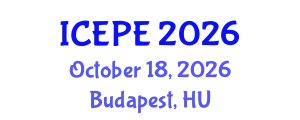 International Conference on Electrical and Power Engineering (ICEPE) October 18, 2026 - Budapest, Hungary