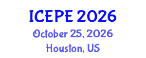International Conference on Electrical and Power Engineering (ICEPE) October 25, 2026 - Houston, United States