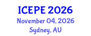 International Conference on Electrical and Power Engineering (ICEPE) November 04, 2026 - Sydney, Australia