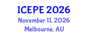 International Conference on Electrical and Power Engineering (ICEPE) November 11, 2026 - Melbourne, Australia