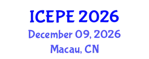 International Conference on Electrical and Power Engineering (ICEPE) December 09, 2026 - Macau, China