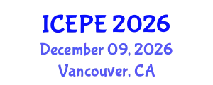 International Conference on Electrical and Power Engineering (ICEPE) December 09, 2026 - Vancouver, Canada