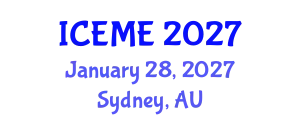 International Conference on Energy and Mining Engineering (ICEME) January 28, 2027 - Sydney, Australia