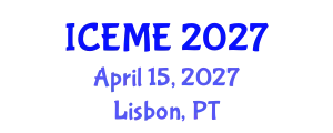 International Conference on Energy and Mining Engineering (ICEME) April 15, 2027 - Lisbon, Portugal