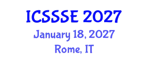 International Conference on Sport Science and Sports Engineering (ICSSSE) January 18, 2027 - Rome, Italy