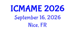 International Conference on Mechanical, Aeronautical and Manufacturing Engineering (ICMAME) September 16, 2026 - Nice, France