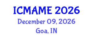 International Conference on Mechanical, Aeronautical and Manufacturing Engineering (ICMAME) December 09, 2026 - Goa, India
