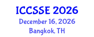 International Conference on Computer Science and Software Engineering (ICCSSE) December 16, 2026 - Bangkok, Thailand
