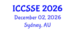 International Conference on Computer Science and Software Engineering (ICCSSE) December 02, 2026 - Sydney, Australia