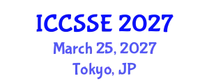 International Conference on Computer Science and Software Engineering (ICCSSE) March 25, 2027 - Tokyo, Japan