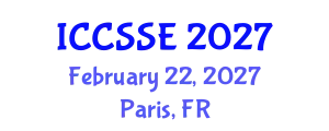 International Conference on Computer Science and Software Engineering (ICCSSE) February 22, 2027 - Paris, France