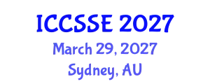 International Conference on Computer Science and Software Engineering (ICCSSE) March 29, 2027 - Sydney, Australia