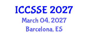 International Conference on Computer Science and Software Engineering (ICCSSE) March 04, 2027 - Barcelona, Spain