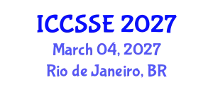 International Conference on Computer Science and Software Engineering (ICCSSE) March 04, 2027 - Rio de Janeiro, Brazil
