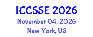 International Conference on Computer Science and Software Engineering (ICCSSE) November 04, 2026 - New York, United States