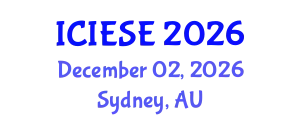 International Conference on Industrial Electronics and Systems Engineering (ICIESE) December 02, 2026 - Sydney, Australia