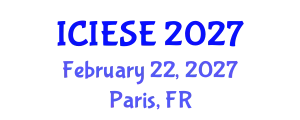 International Conference on Industrial Electronics and Systems Engineering (ICIESE) February 22, 2027 - Paris, France