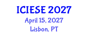 International Conference on Industrial Electronics and Systems Engineering (ICIESE) April 15, 2027 - Lisbon, Portugal