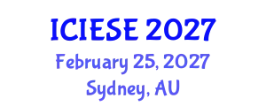 International Conference on Industrial Electronics and Systems Engineering (ICIESE) February 25, 2027 - Sydney, Australia