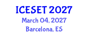 International Conference on Energy Systems Engineering and Technology (ICESET) March 04, 2027 - Barcelona, Spain