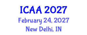 International Conference on Aeronautics and Astronautics (ICAA) February 24, 2027 - New Delhi, India