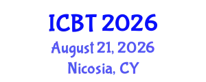 International Conference on Biotechnology (ICBT) August 21, 2026 - Nicosia, Cyprus