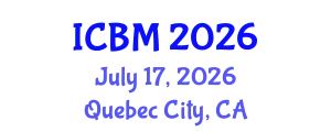 International Conference on Biomechanics (ICBM) July 17, 2026 - Quebec City, Canada
