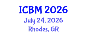 International Conference on Biomechanics (ICBM) July 24, 2026 - Rhodes, Greece