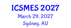 International Conference on Sport Medicine and Exercise Science (ICSMES) March 29, 2027 - Sydney, Australia