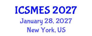 International Conference on Sport Medicine and Exercise Science (ICSMES) January 28, 2027 - New York, United States
