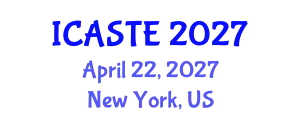 International Conference on Agricultural Science, Technology and Engineering (ICASTE) April 22, 2027 - New York, United States