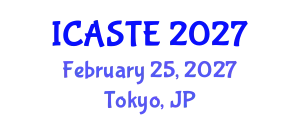 International Conference on Agricultural Science, Technology and Engineering (ICASTE) February 25, 2027 - Tokyo, Japan
