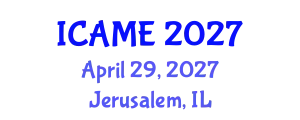 International Conference on Automation and Mechatronics Engineering (ICAME) April 29, 2027 - Jerusalem, Israel